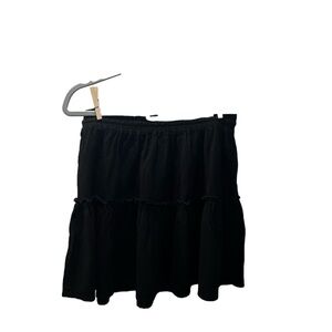 NWT Zenana|Black Elastic Waist Skirt|Size Large